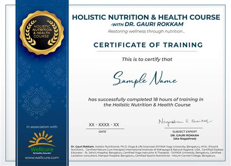 nutrition and wellness certification online.